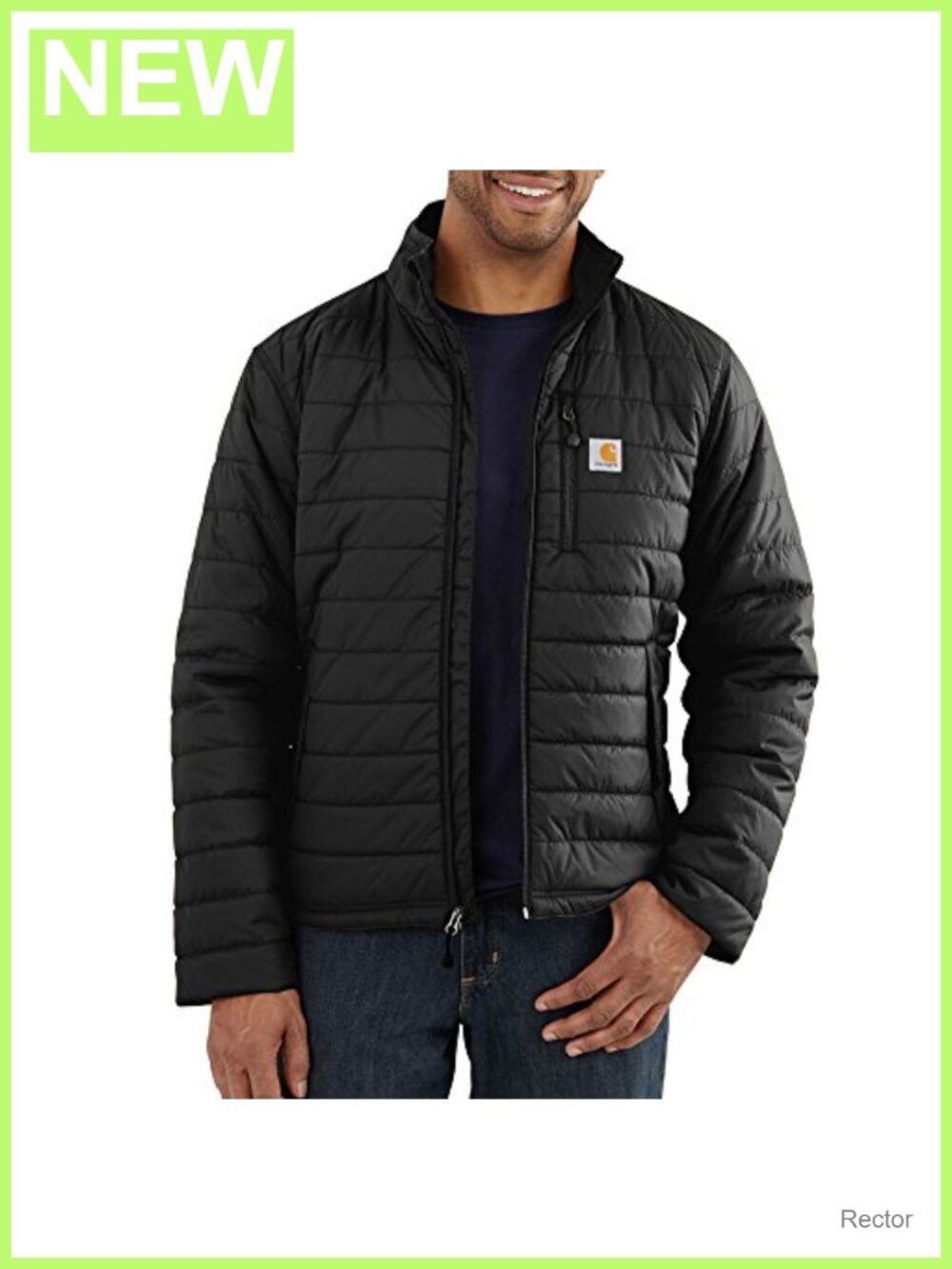 Quilted Nylon Lined Mock Neck Jacket 100g Polyester Insulation